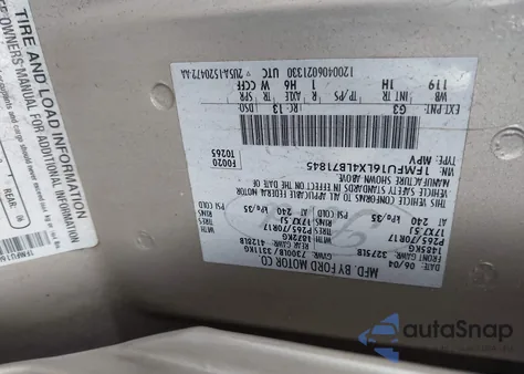 2004 Ford Expedition Nbx/Xlt из США, поврежденный, VIN 1FMFU16LX4LB71845